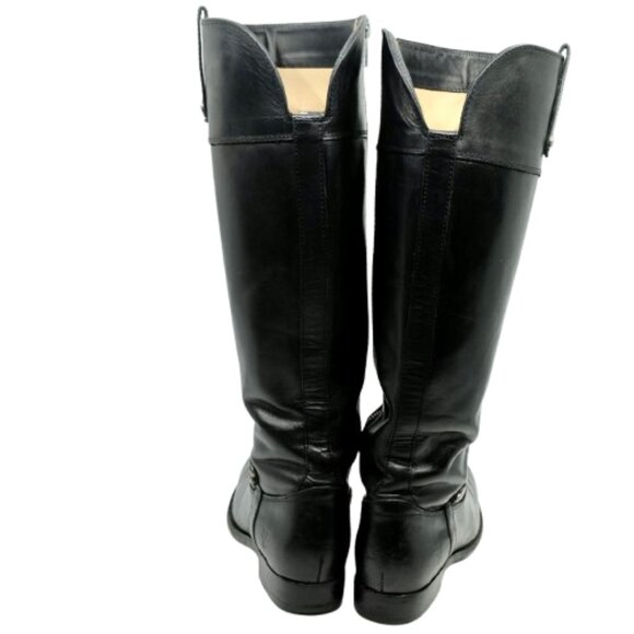 FRYE~Melissa Button Riding Boots~WOMENS BLACK LEATHER  Sz 7.5 - Picture 5 of 8